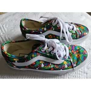 Vans Old Skool Tapered Psychedelic Mushroom Skateboard Shoes Wom Sz 5 Men 3.5